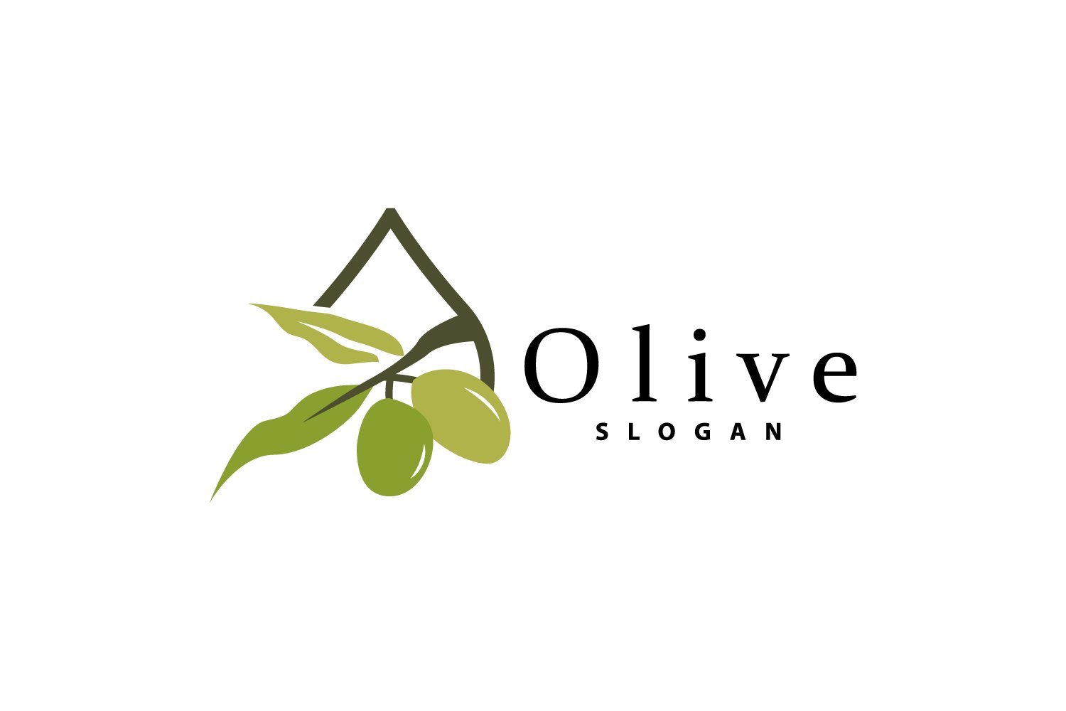 Olive Oil Logo Olive Leaf PlantV20