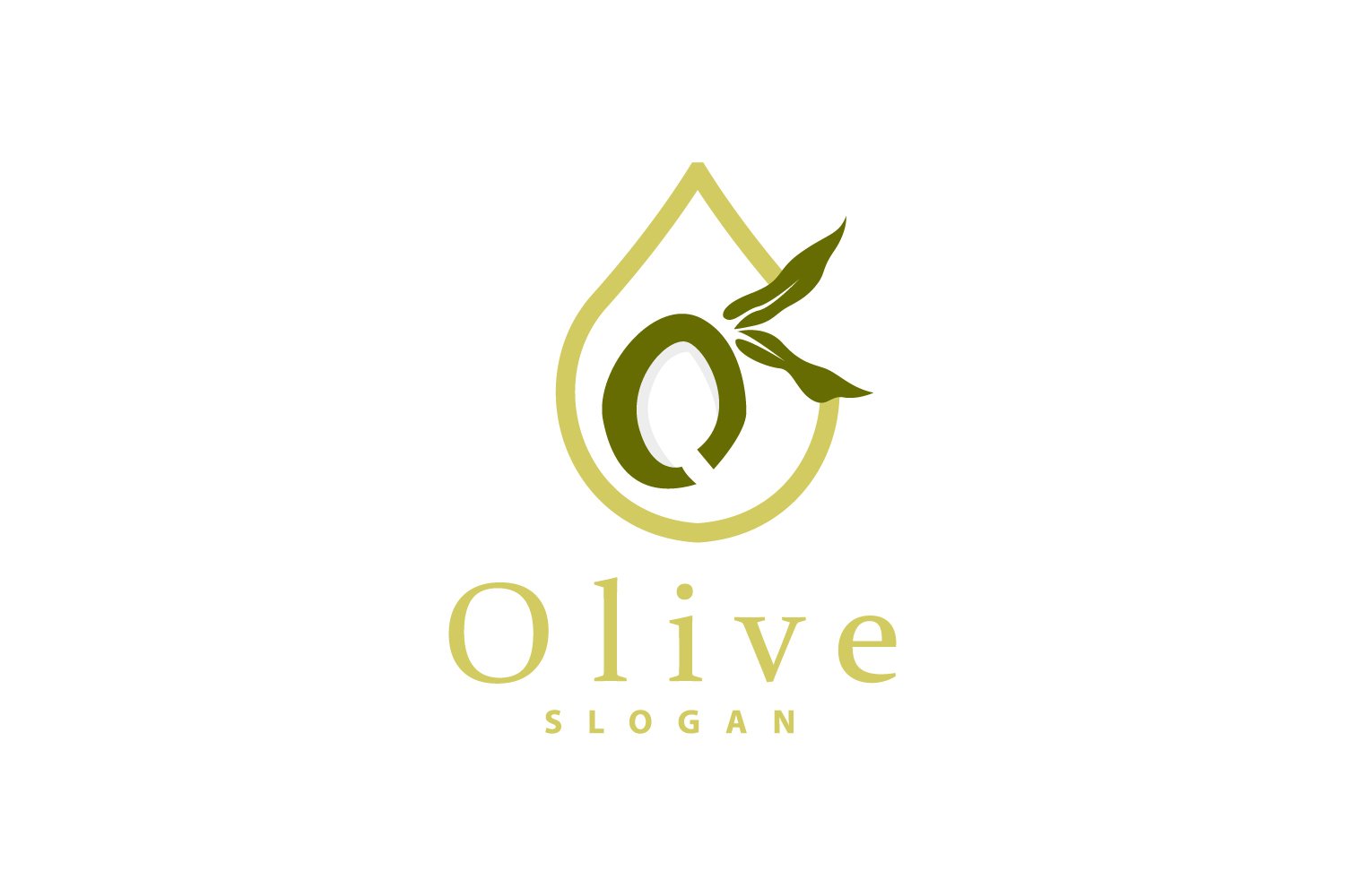 Olive Oil Logo Olive Leaf PlantV22