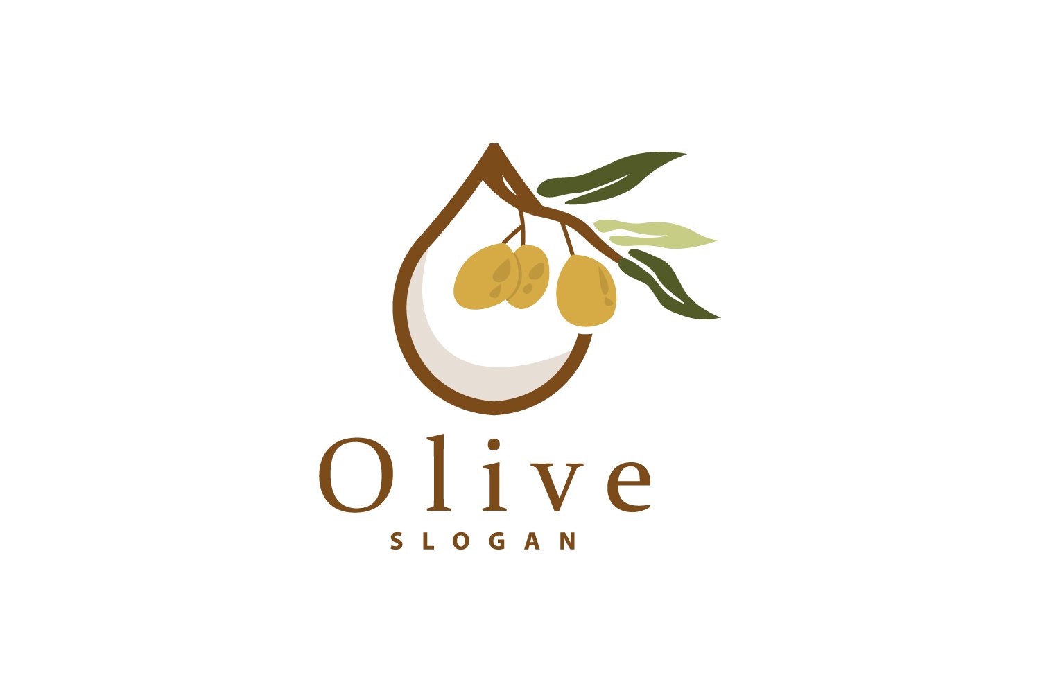 Olive Oil Logo Olive Leaf PlantV23