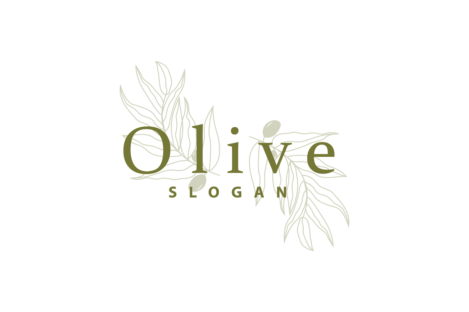 Olive Oil Logo Olive Leaf PlantV26