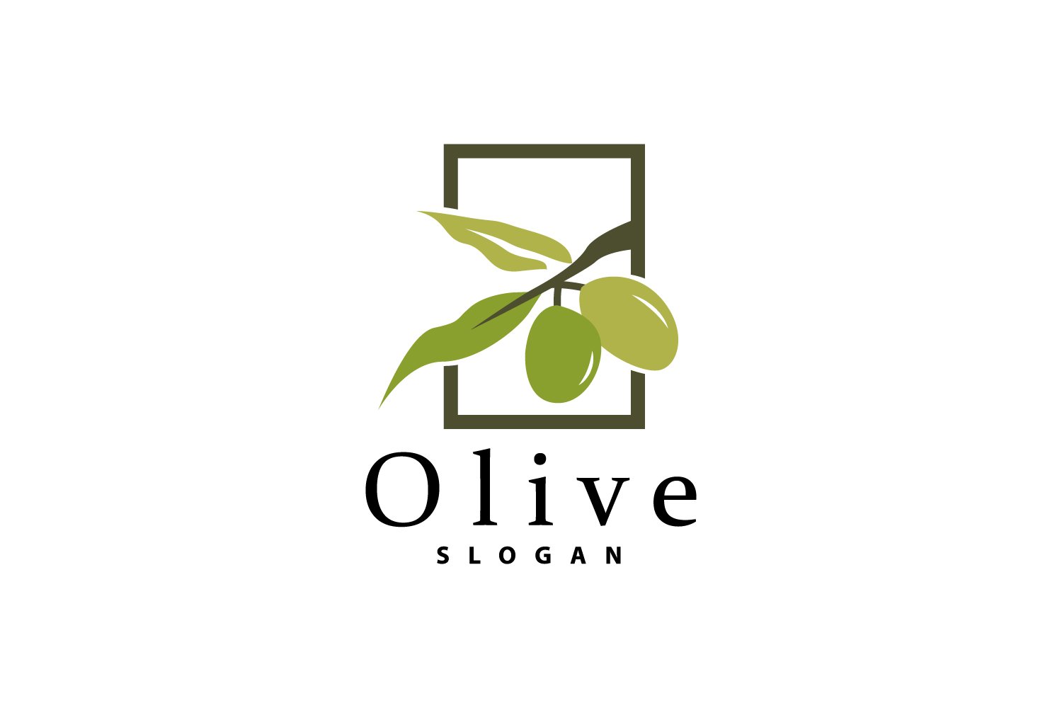 Olive Oil Logo Olive Leaf PlantV28