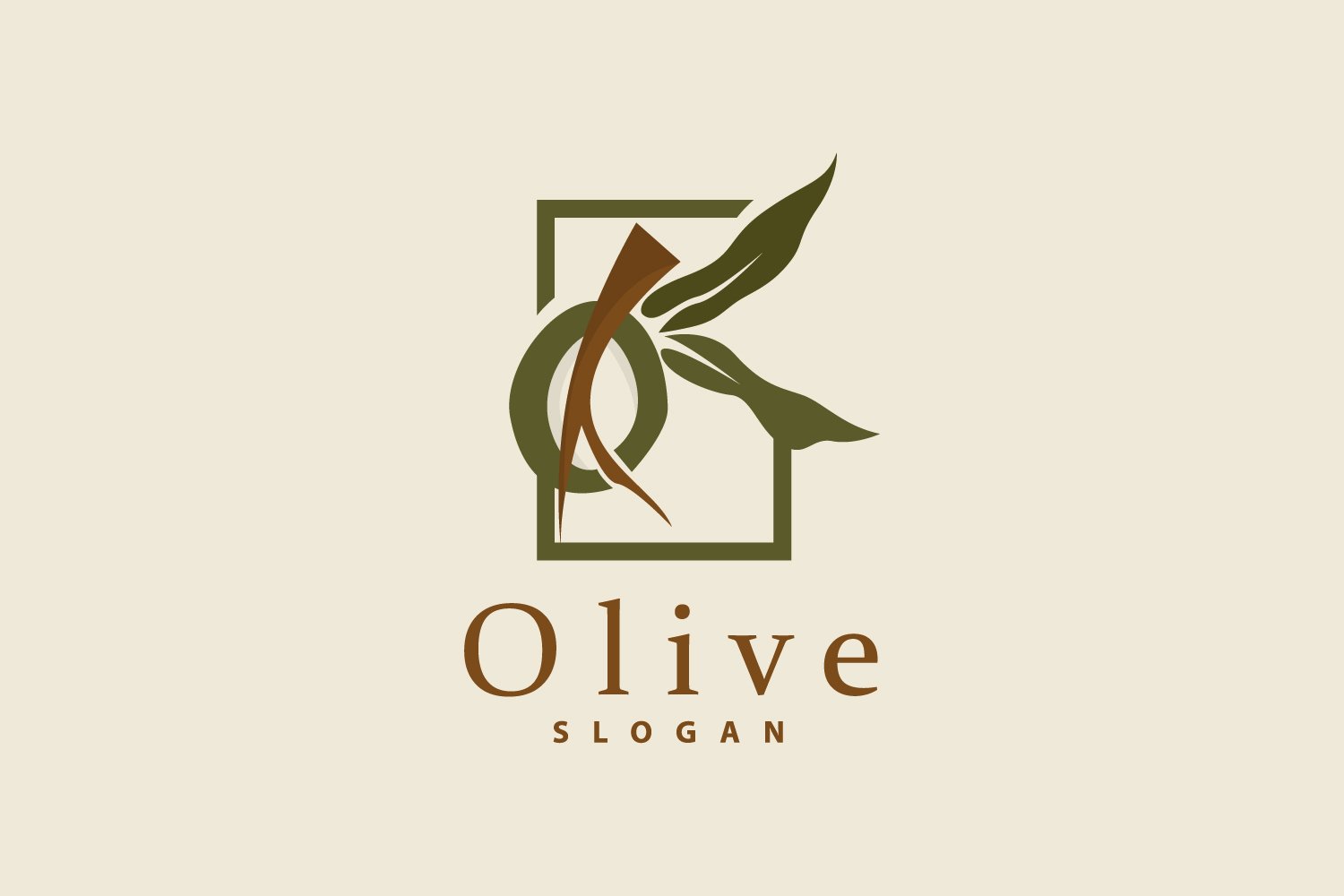 Olive Oil Logo Olive Leaf PlantV31