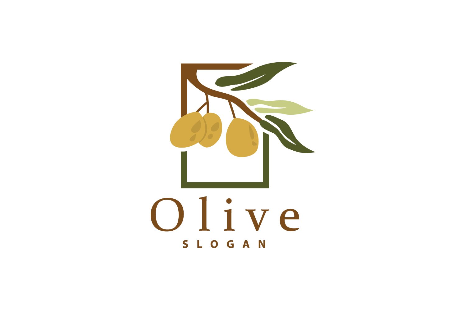 Olive Oil Logo Olive Leaf PlantV32