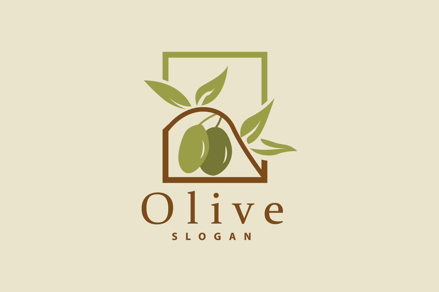 Olive Oil Logo Olive Leaf PlantV34