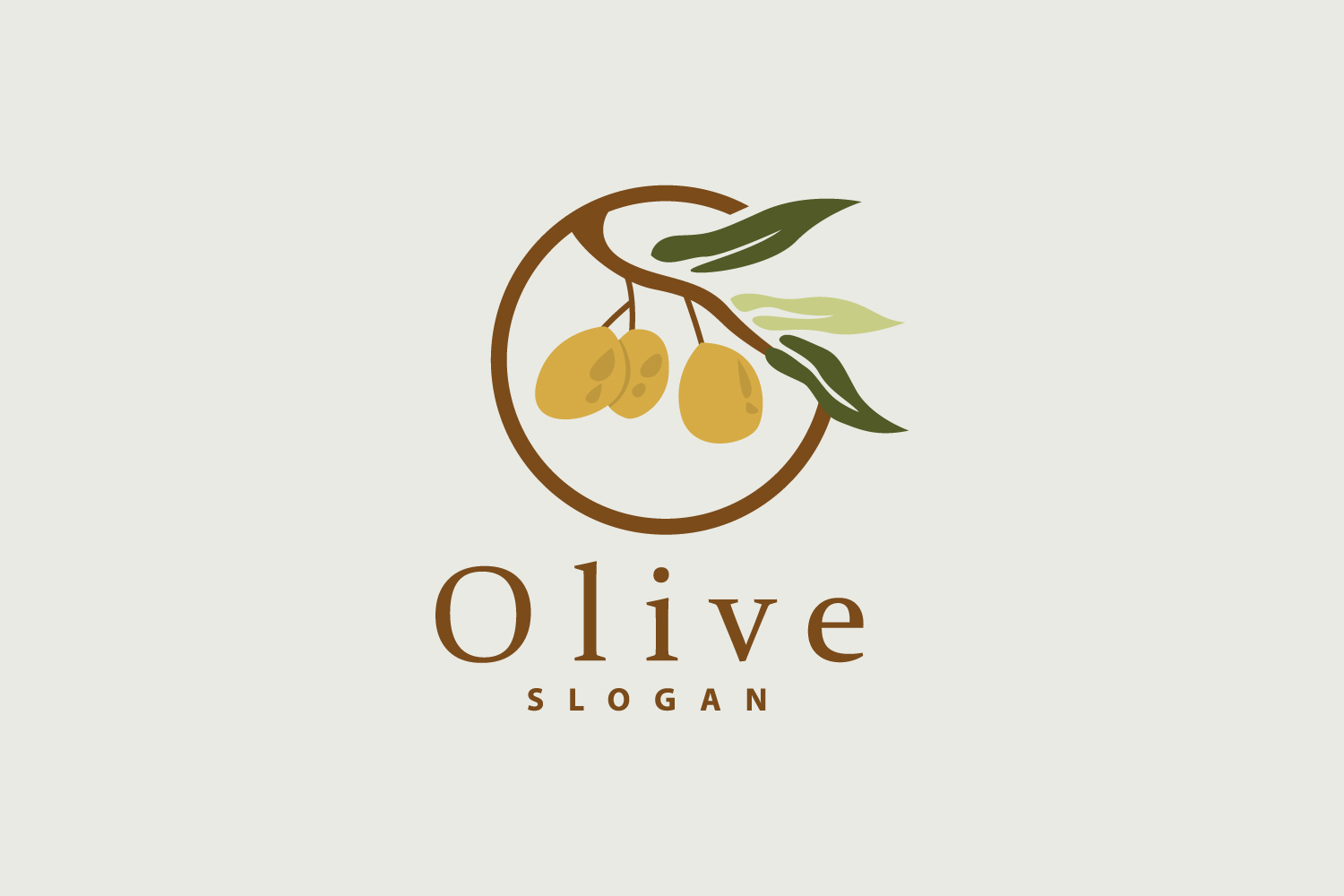 Olive Oil Logo Olive Leaf PlantV42