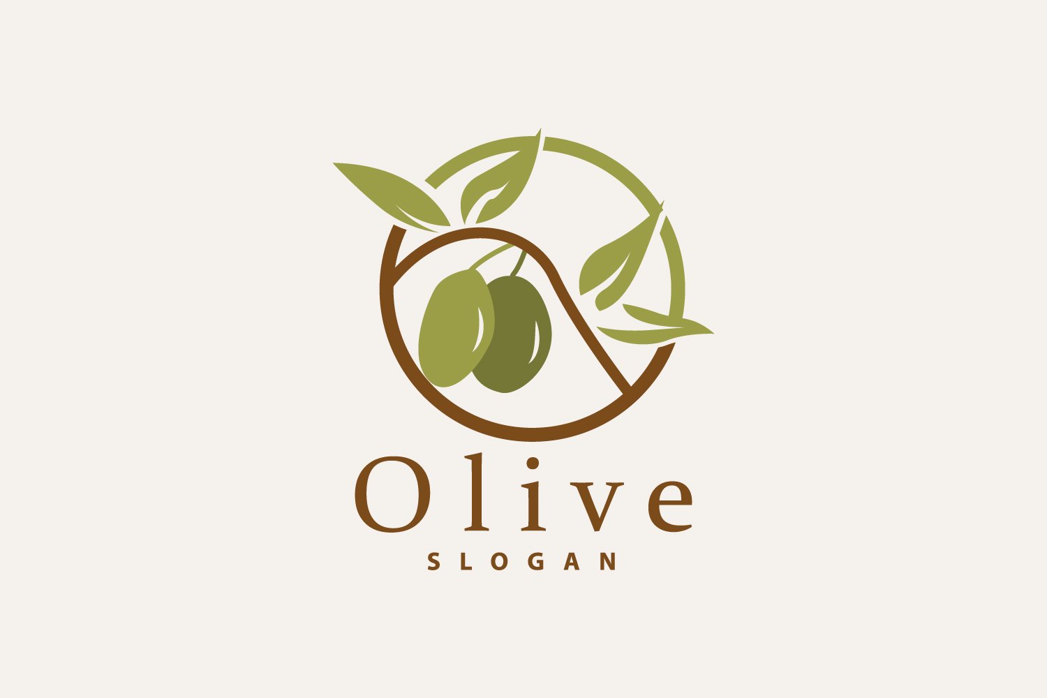 Olive Oil Logo Olive Leaf PlantV43
