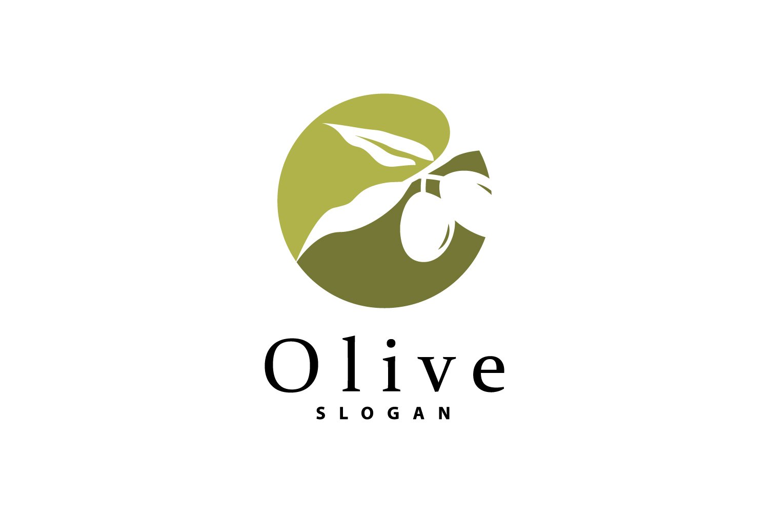 Olive Oil Logo Olive Leaf PlantV45