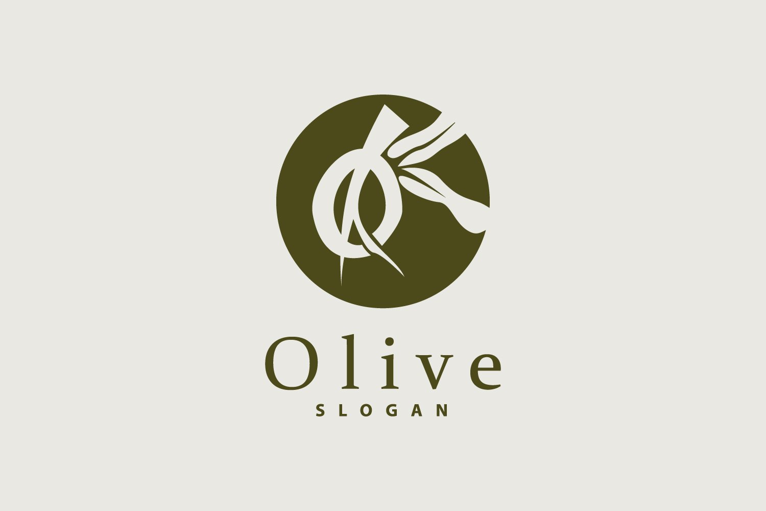 Olive Oil Logo Olive Leaf PlantV47