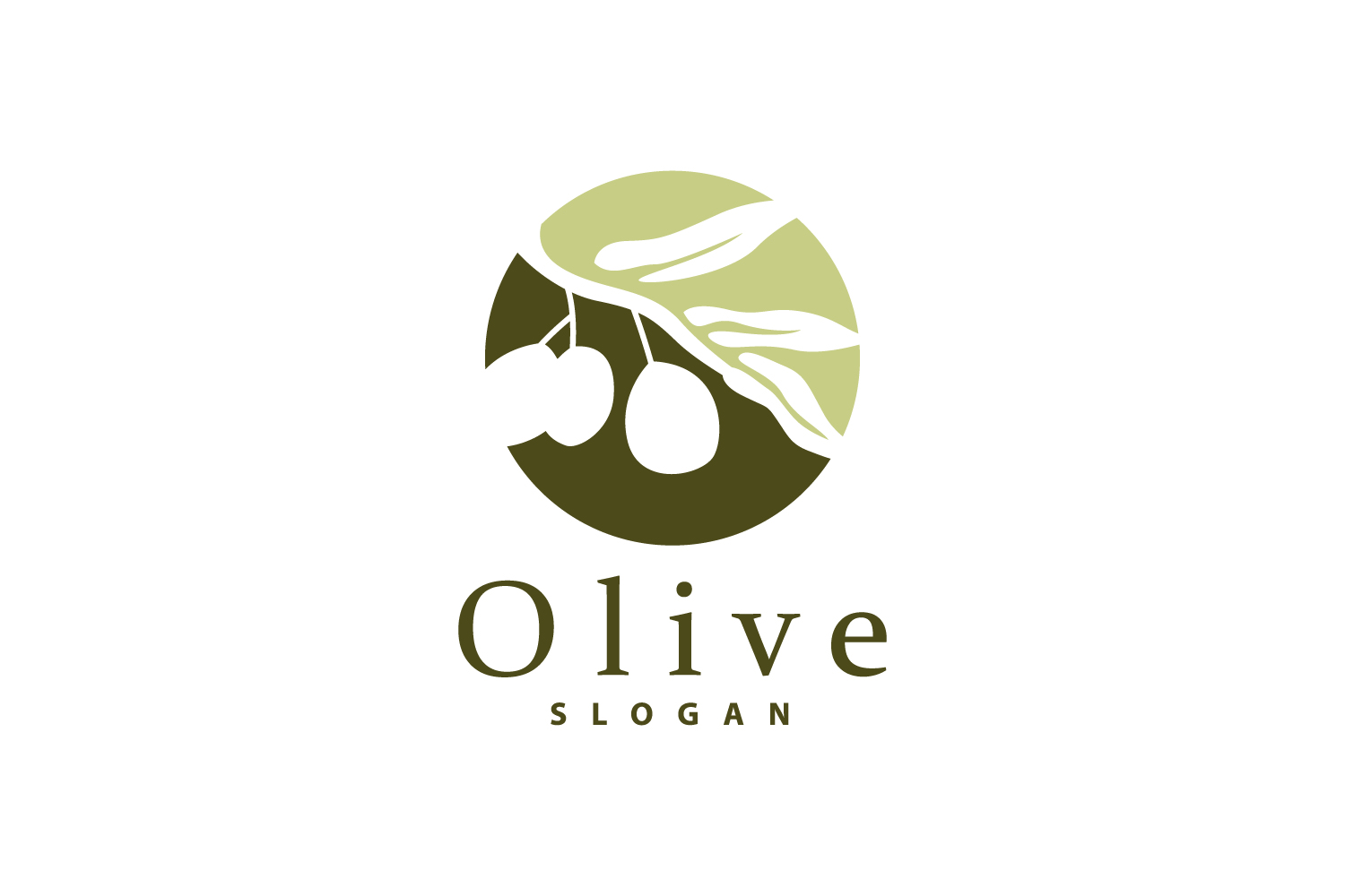 Olive Oil Logo Olive Leaf PlantV48
