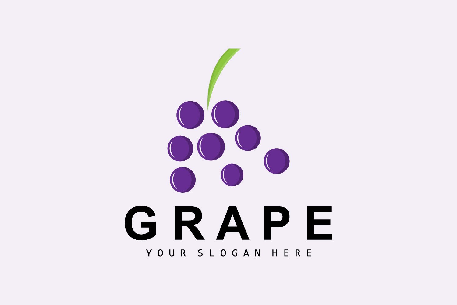 Grape Fruit Logo Style Fruit Design V1