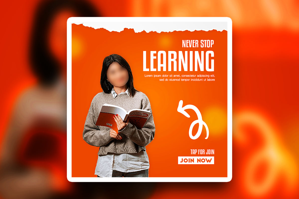 Premium Educational Advertisement Square psd design