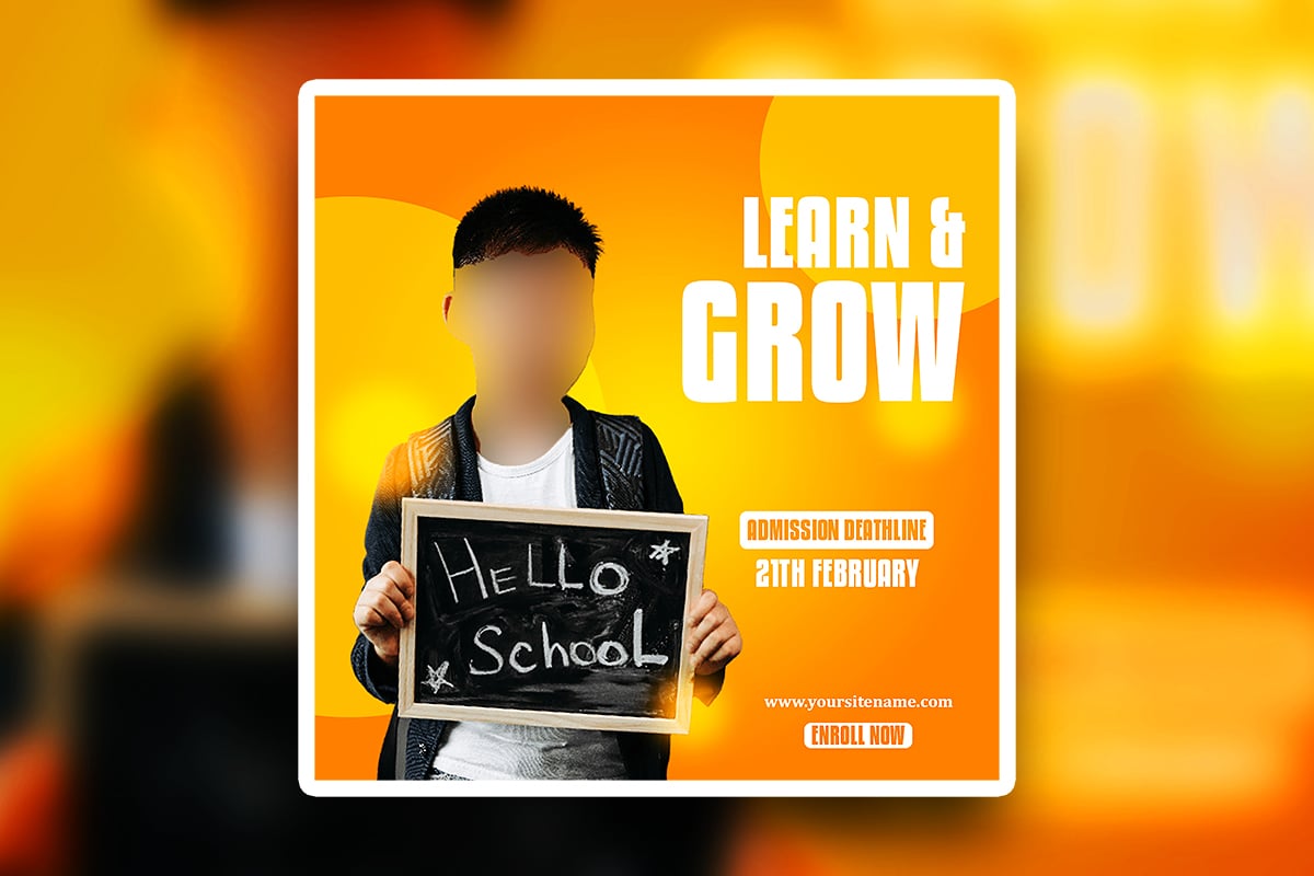 Premium Learning Educational Advertisement Square psd design