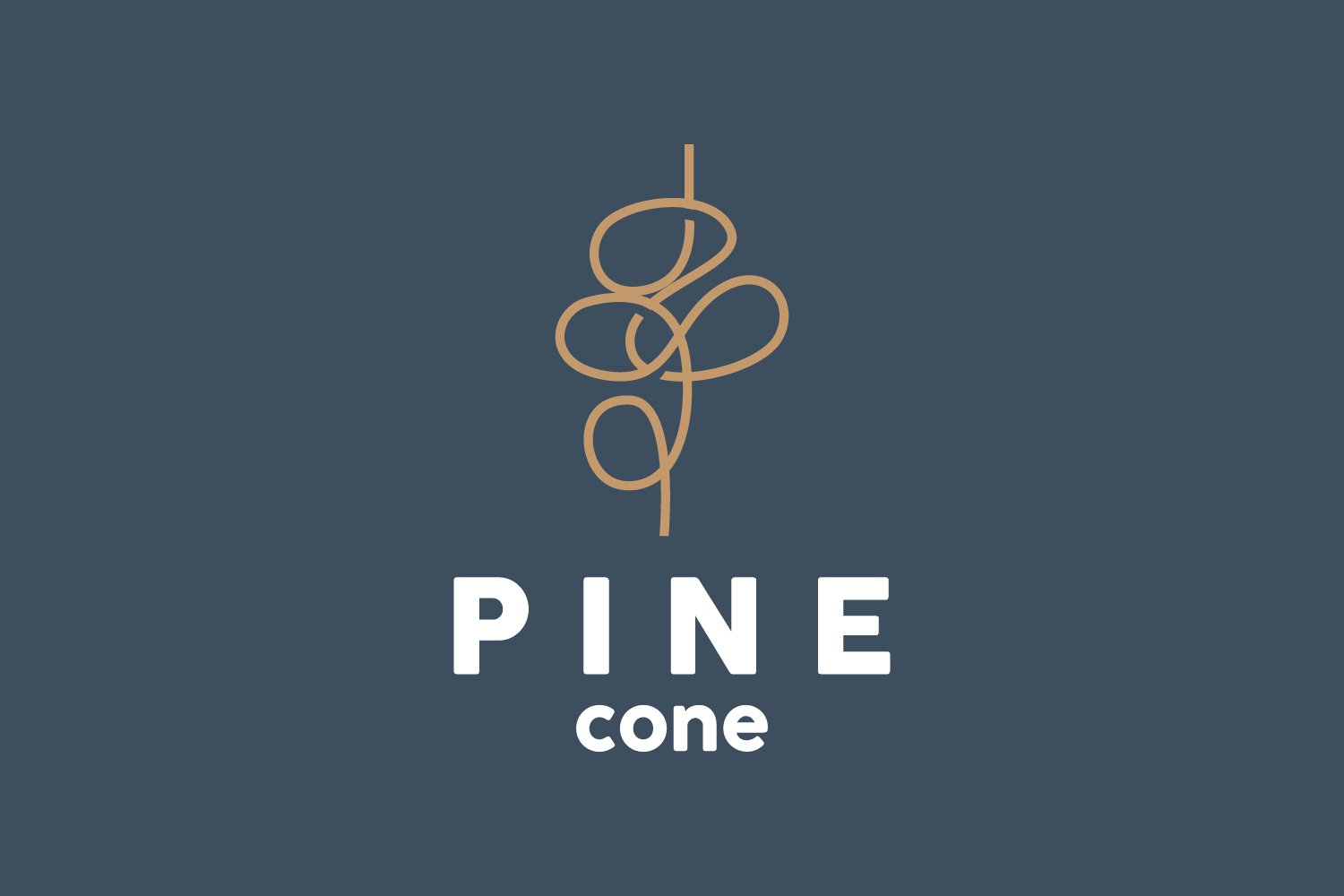 Pinecone Logo Simple Design Pine TreeV1