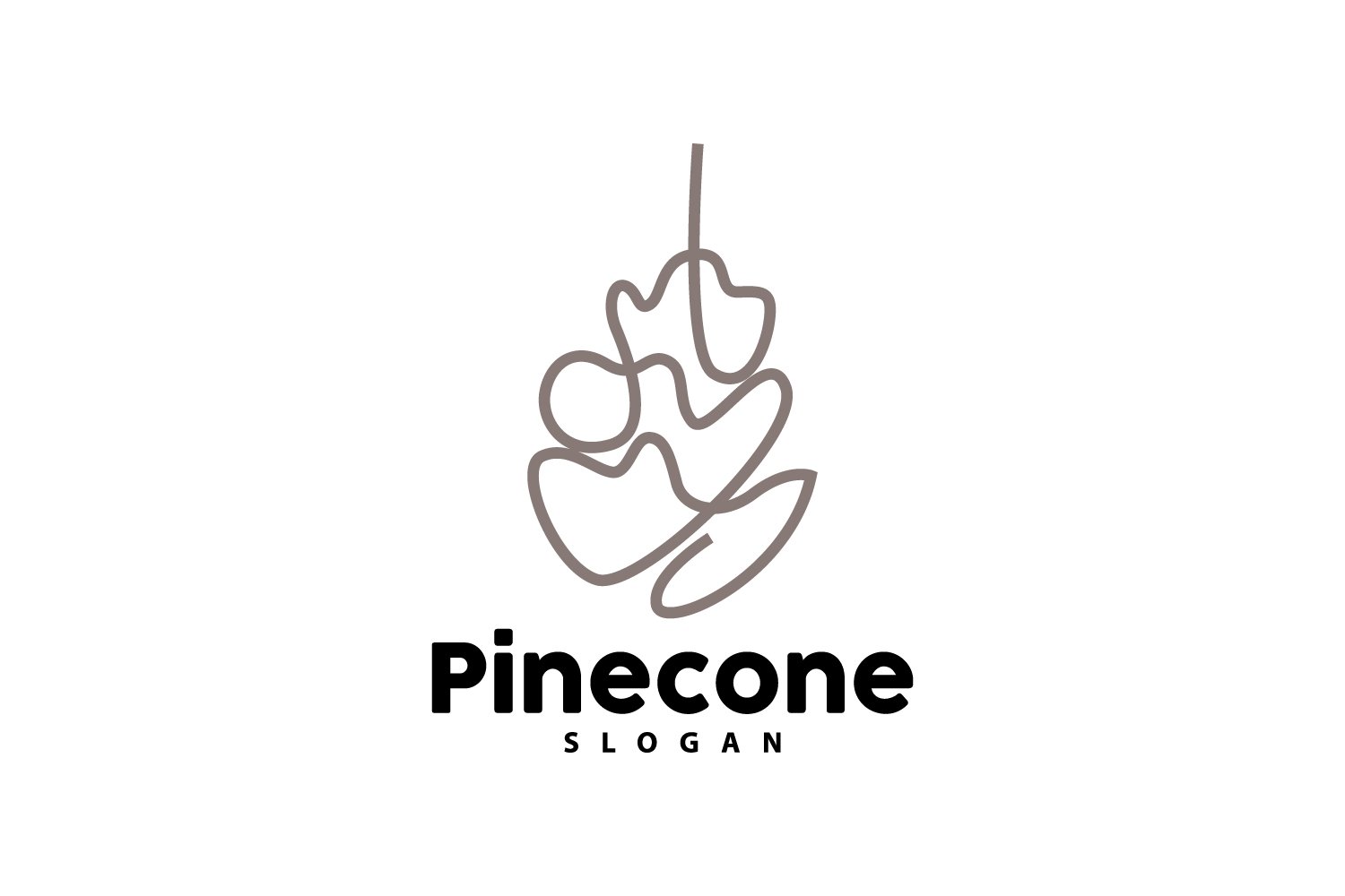 Pinecone Logo Simple Design Pine TreeV2
