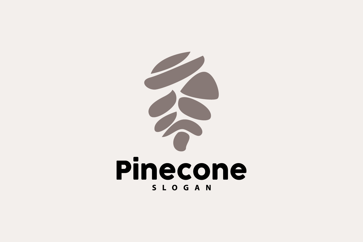 Pinecone Logo Simple Design Pine TreeV3