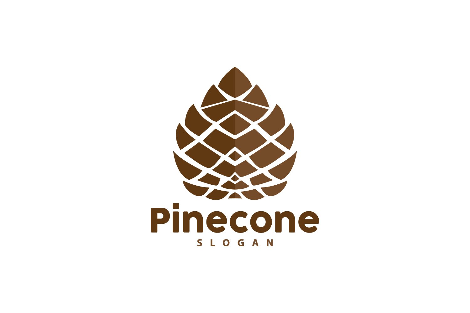 Pinecone Logo Simple Design Pine TreeV7