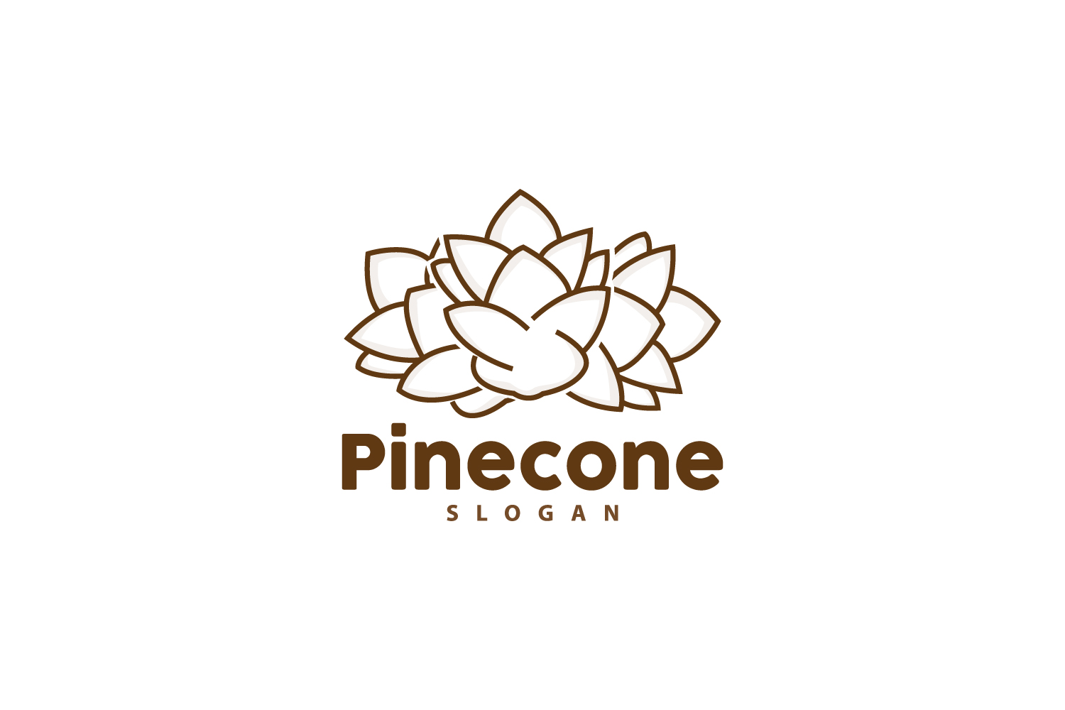 Pinecone Logo Simple Design Pine TreeV19
