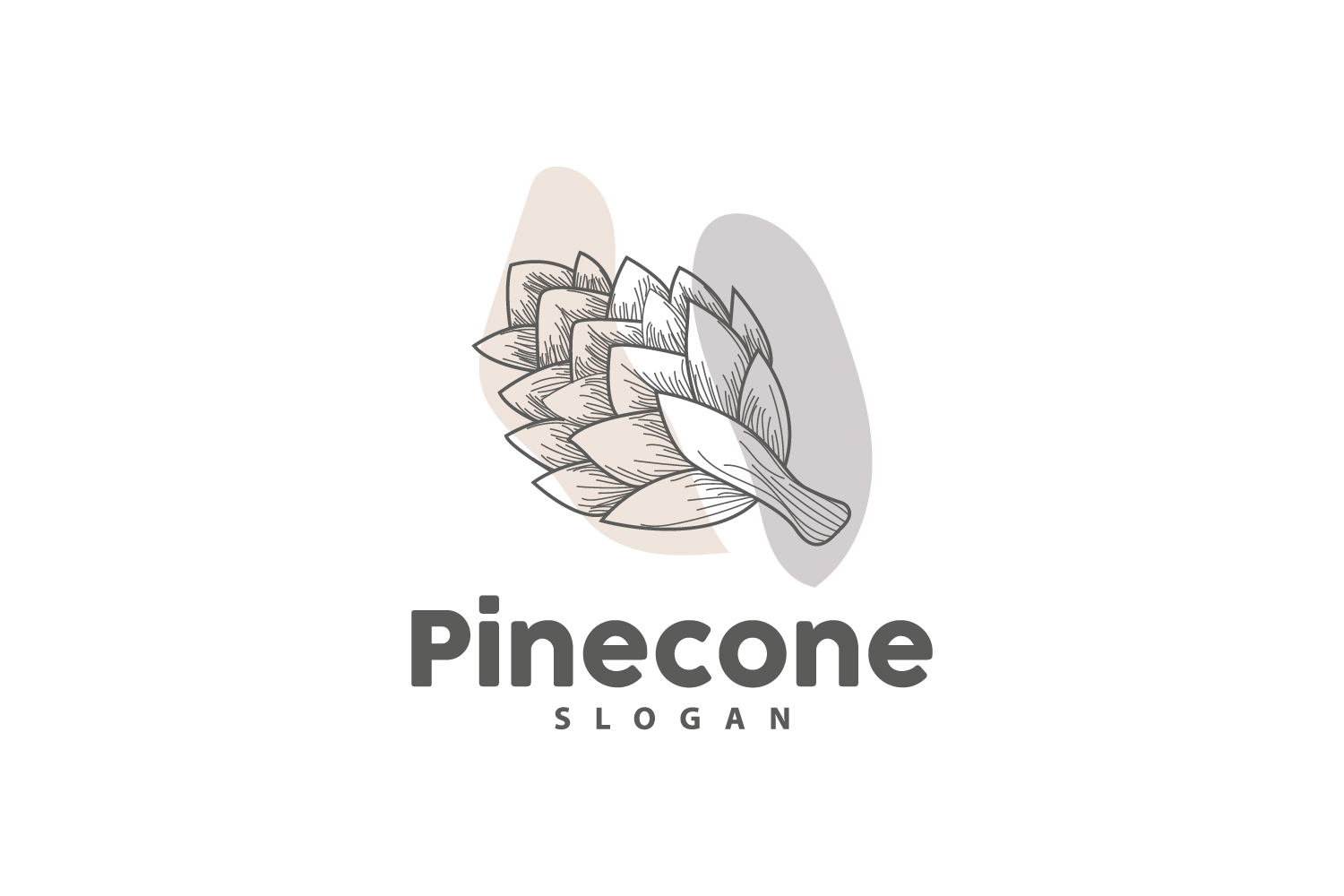 Pinecone Logo Simple Design Pine TreeV34