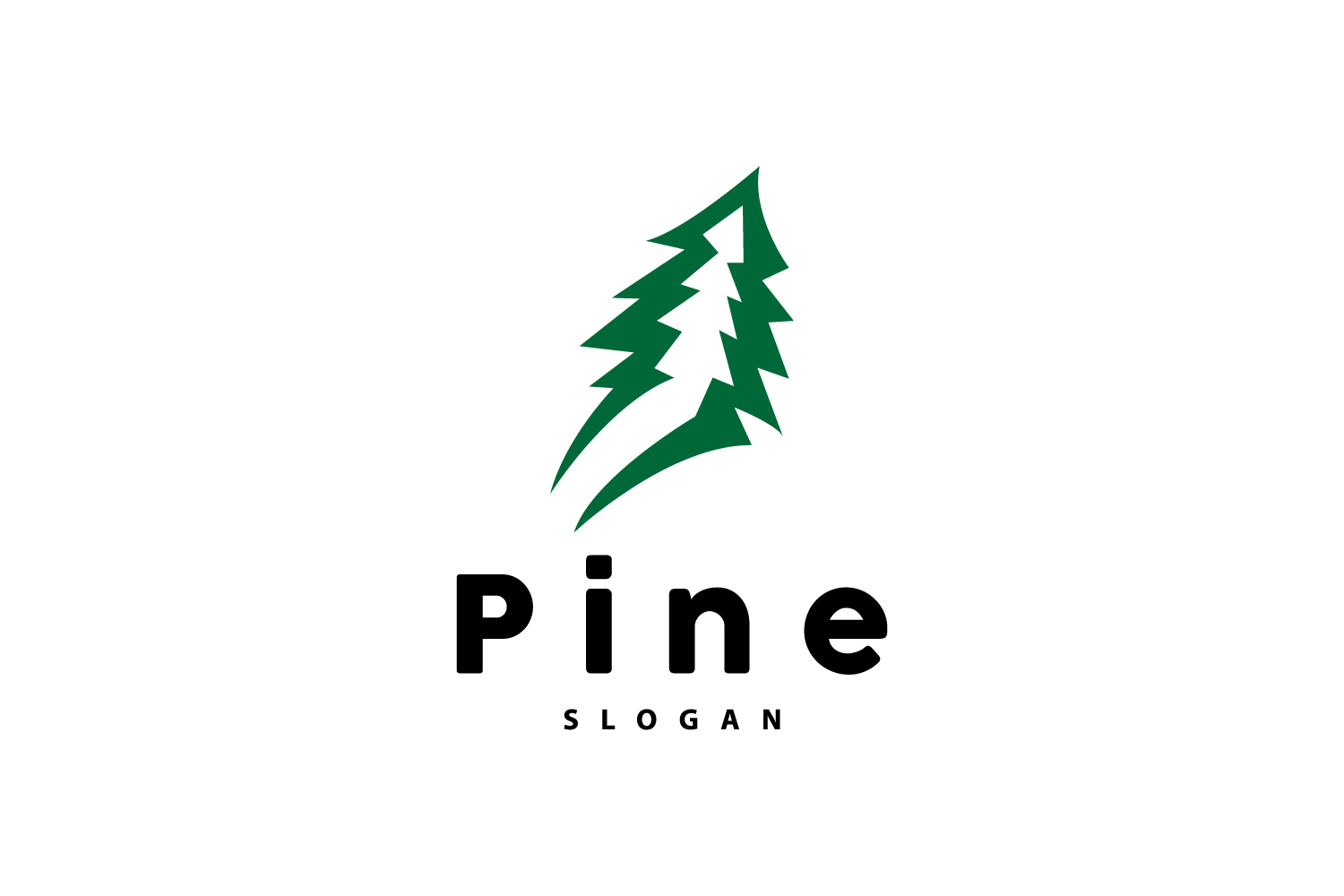 Pine Tree Logo Elegant Simple DesignV3
