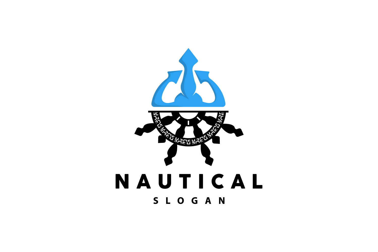 Ship Logo Nautical Maritime Vector SimpleV8