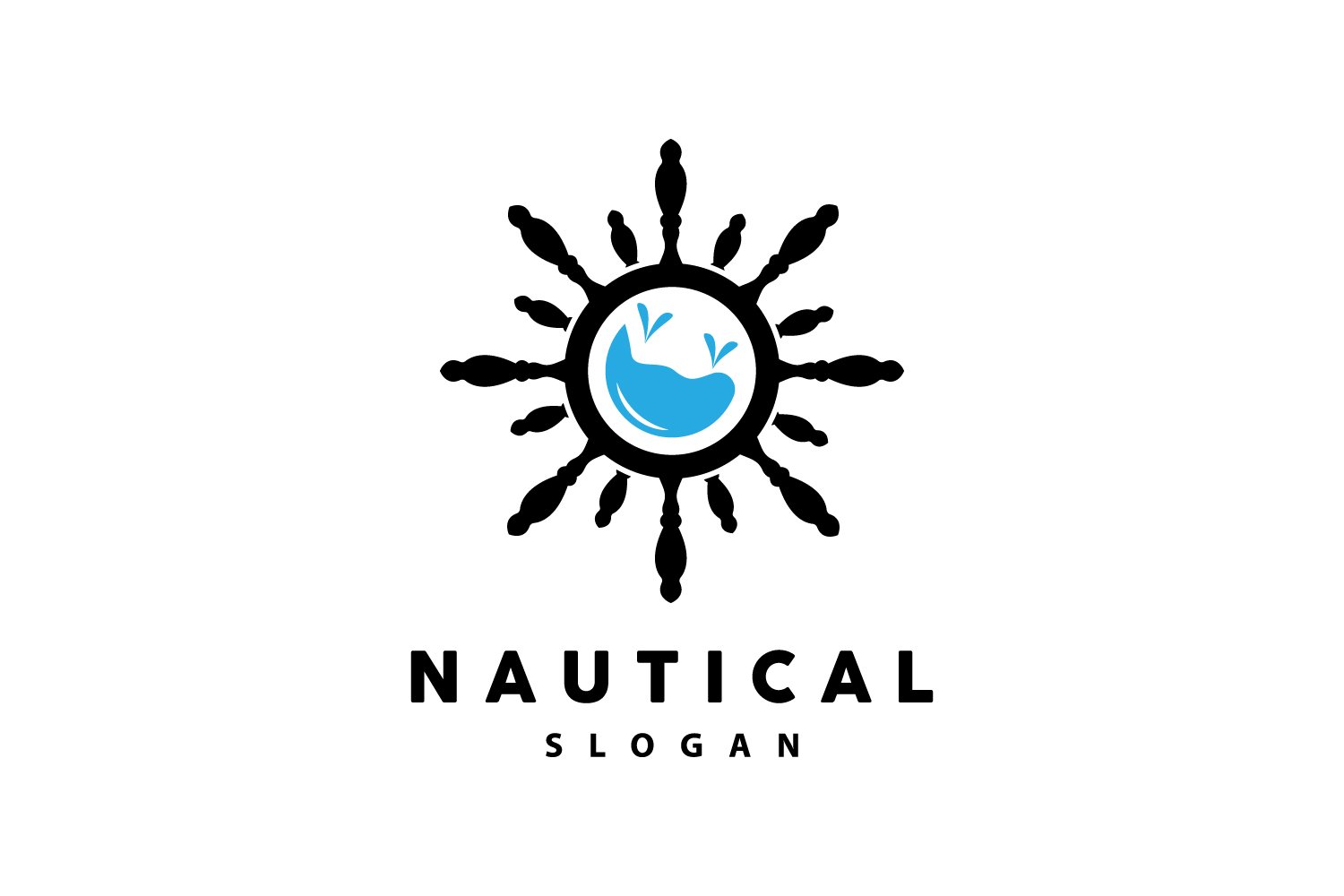 Ship Logo Nautical Maritime Vector SimpleV9