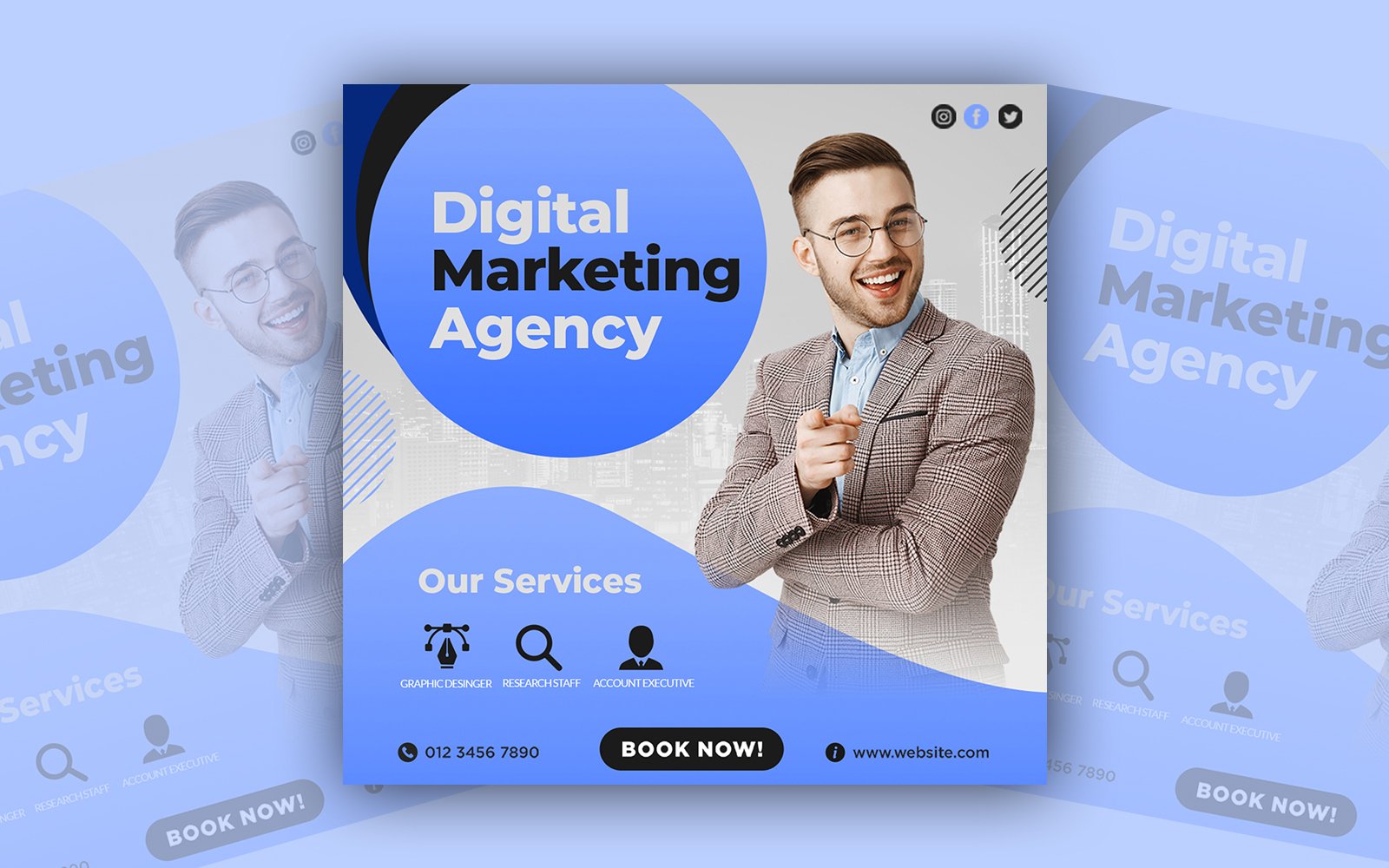 Digital Marketing Agency   Social  Media Template