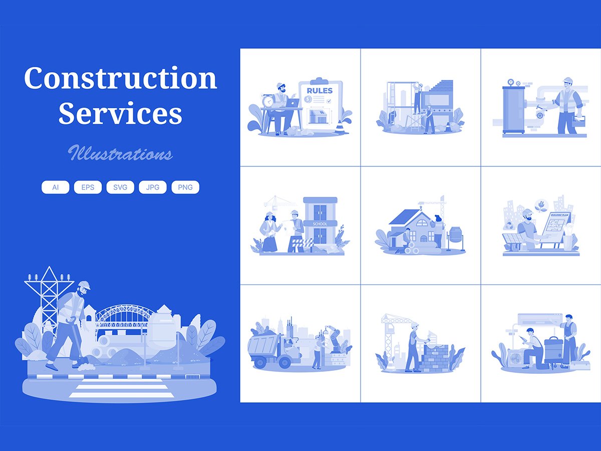 M735_Construction Services Illustration Pack 1