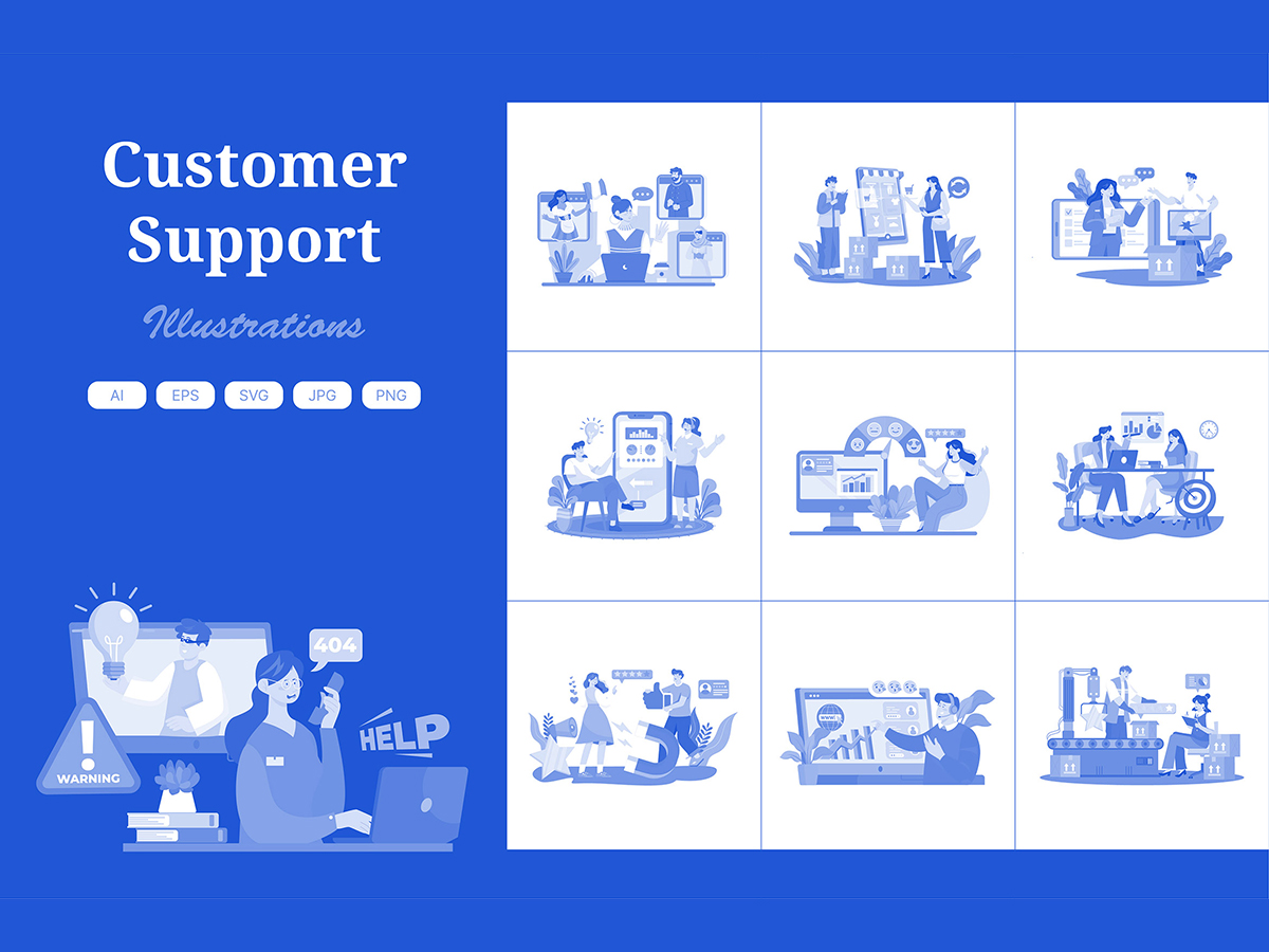 M733_ Customer Support Illustration Pack 2