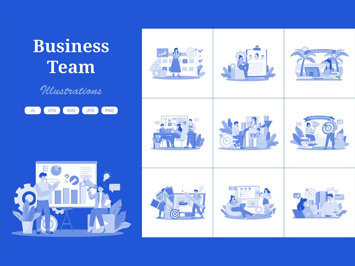 M726_Business Team Illustration Pack