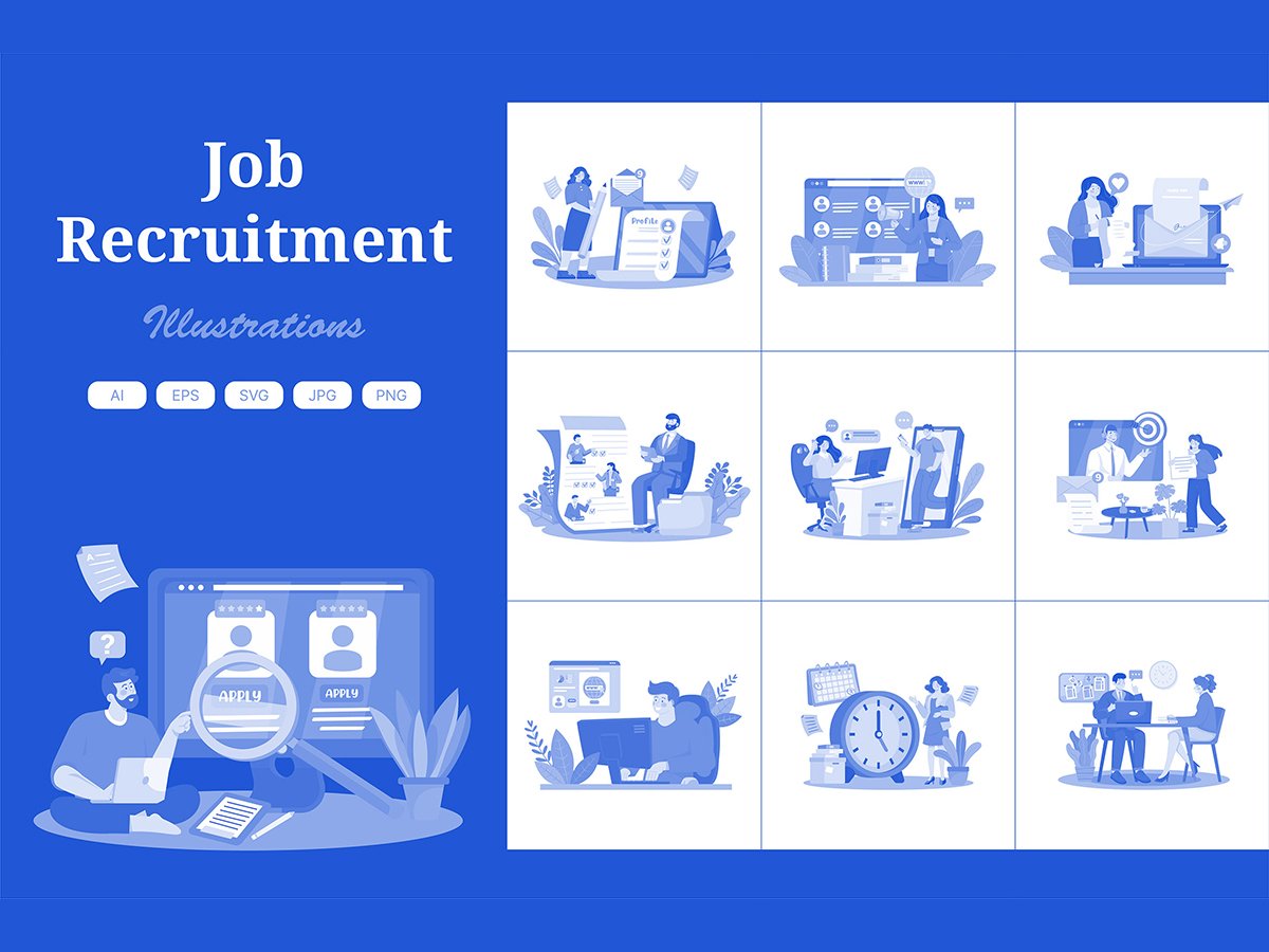 M723_Job Recruitment Illustration Pack