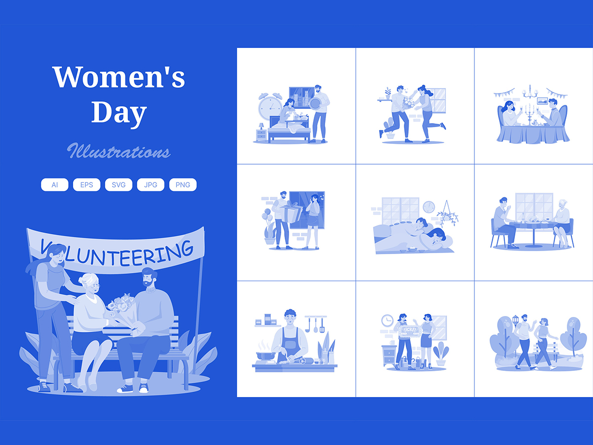 M717_Women's Day Illustration Pack