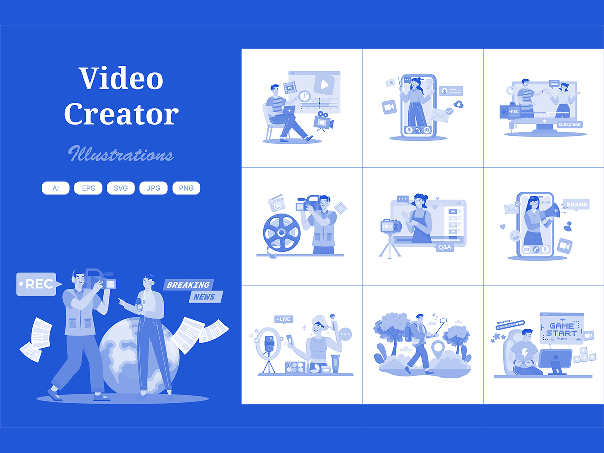 M714_Video Creator Illustration Pack