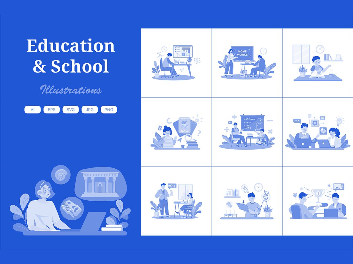 M712_School & Education Illustration Pack