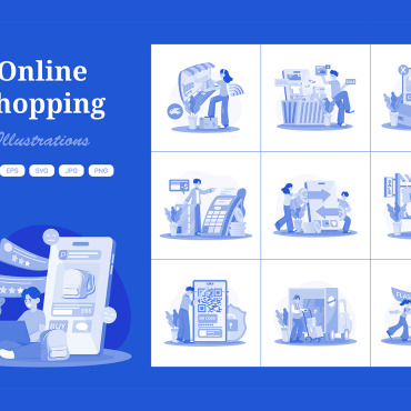 Shopping Online Illustrations Templates 408178
