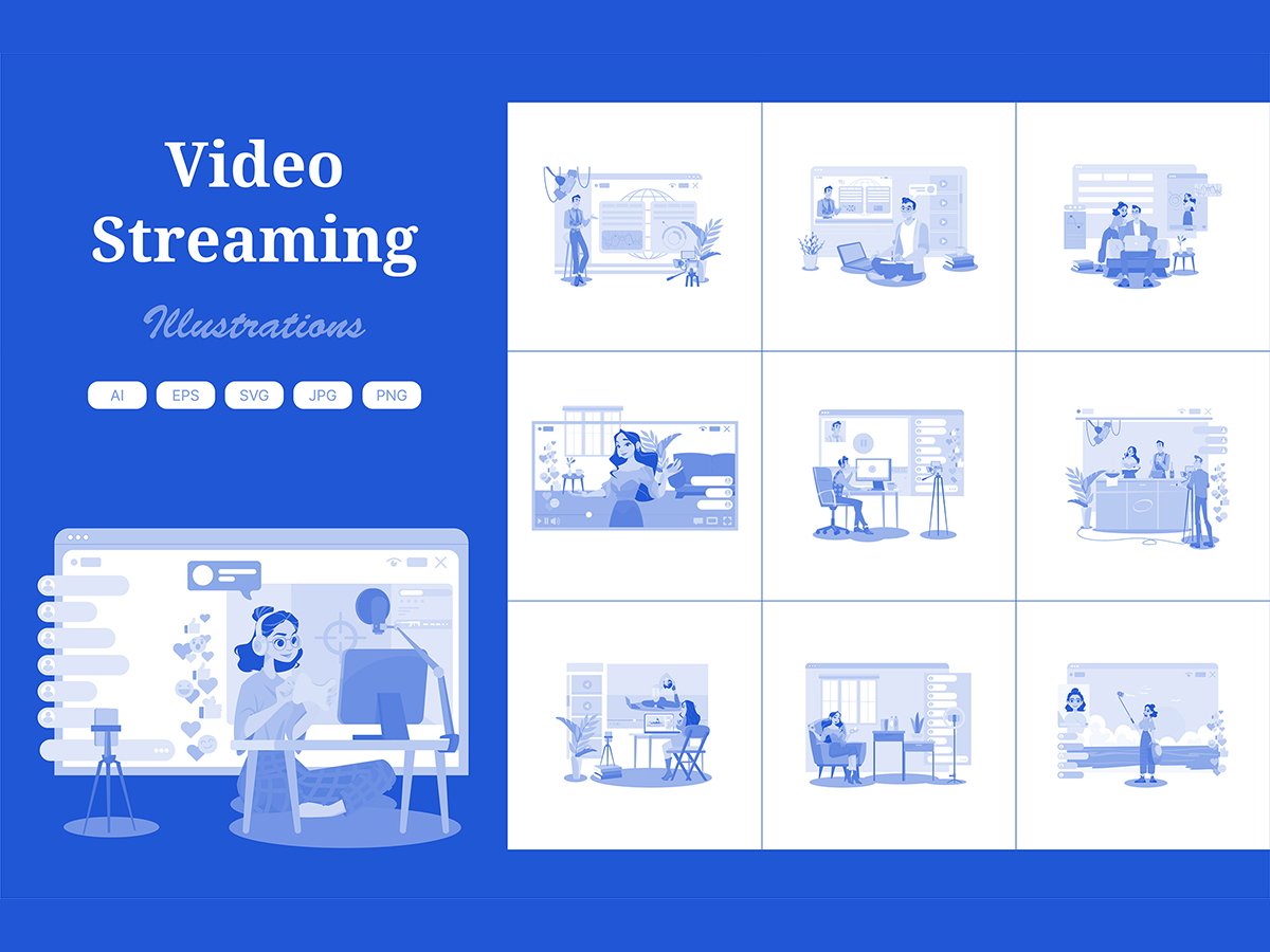 M705_Video Streaming Illustration Pack 1