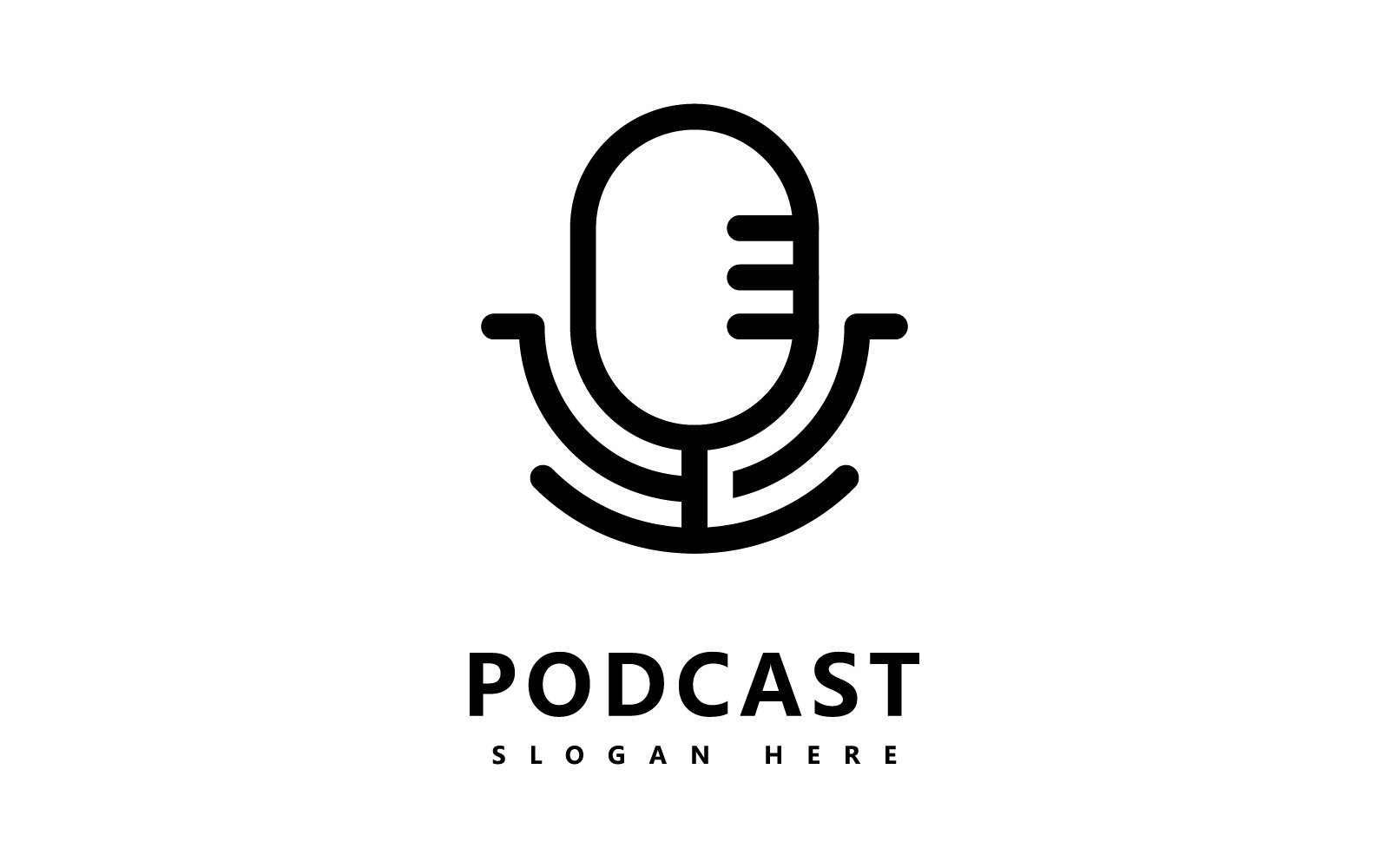 Podcast Logo icon Design Vector Template  microphone symbols  V4