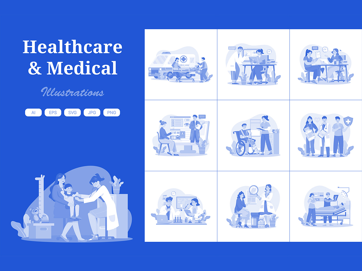 M699_Medical And Healthcare Illustration Pack