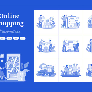 Shopping Online Illustrations Templates 408591