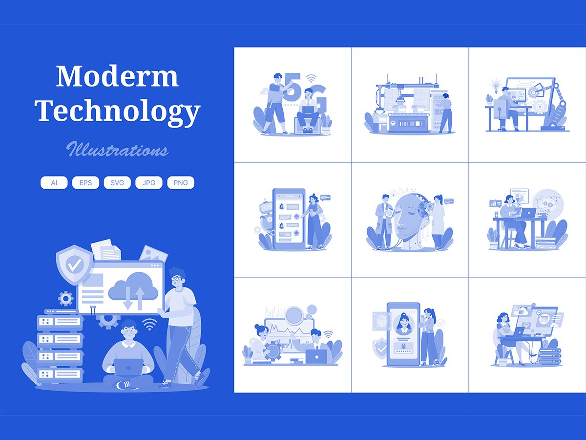 M682_Modern Technology Illustration Pack