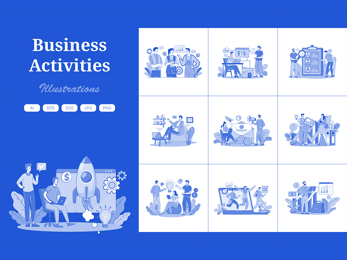 M674_Business Activities Illustration Pack