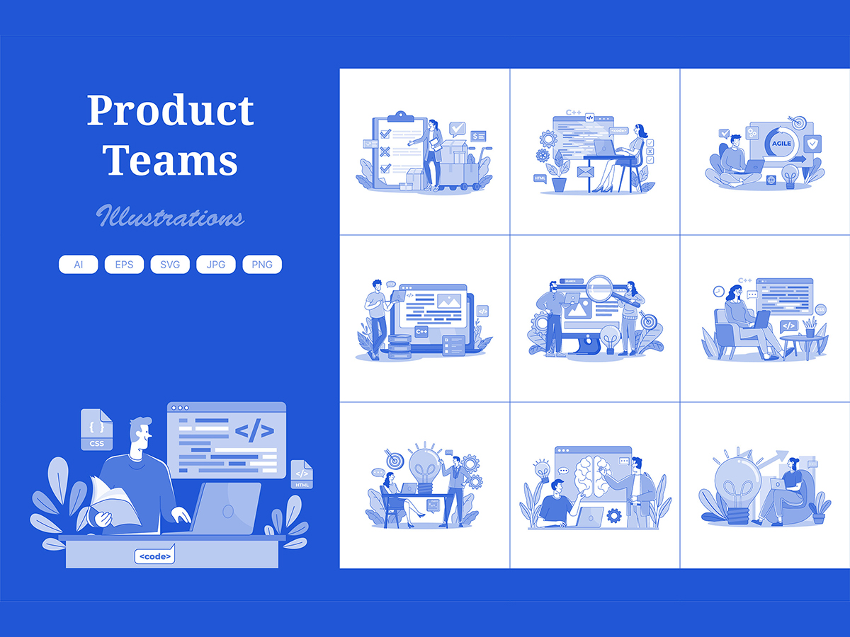 M673_ Product Teams Illustration Pack