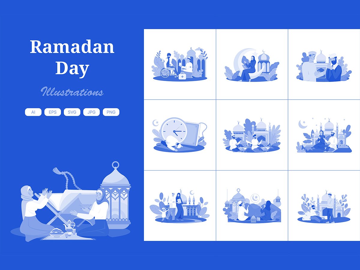 M662_ Ramadan Day Illustration Pack 1