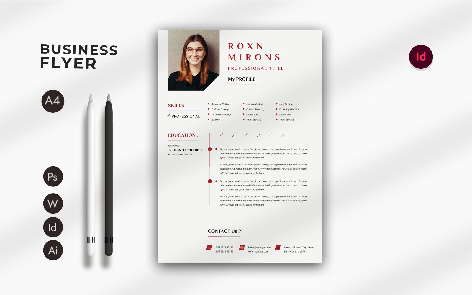 Modern CV Resume Template with Cover