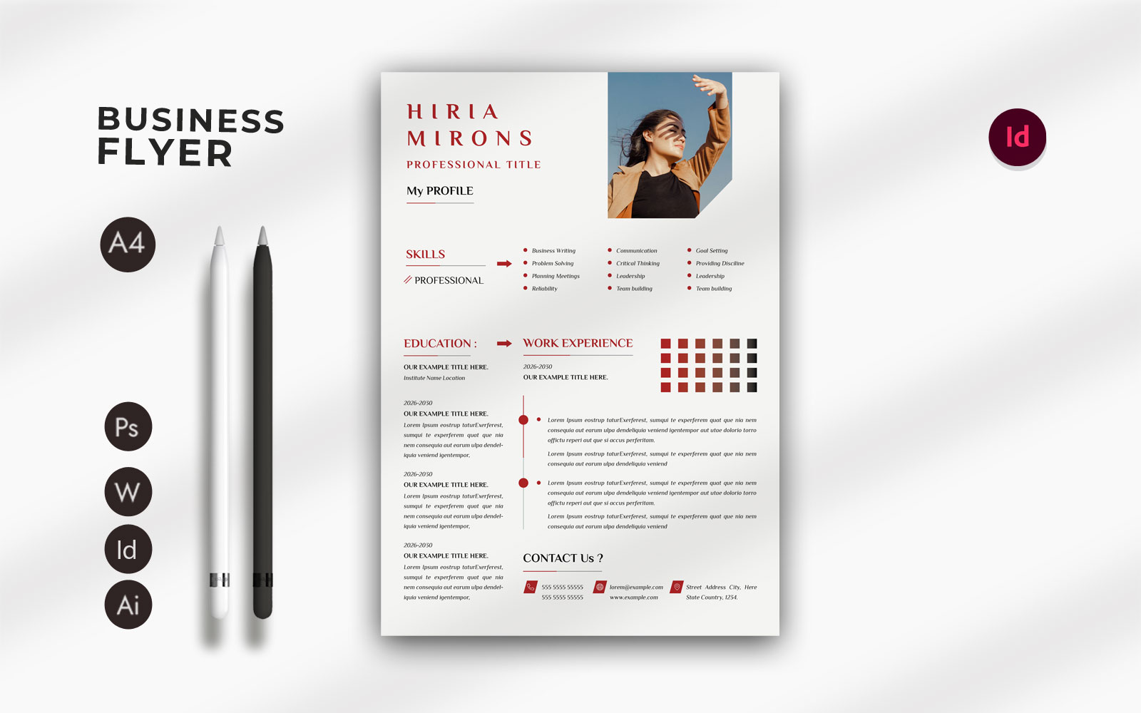 Professional CV template design-