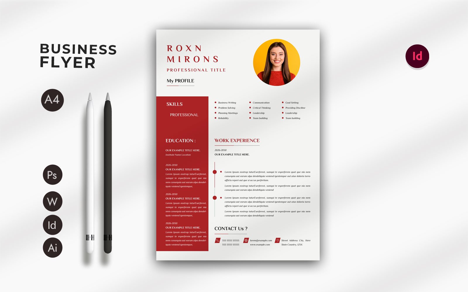 Professional CV template design--