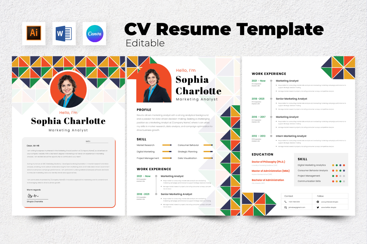 Resume / CV Marketing Analyst V3