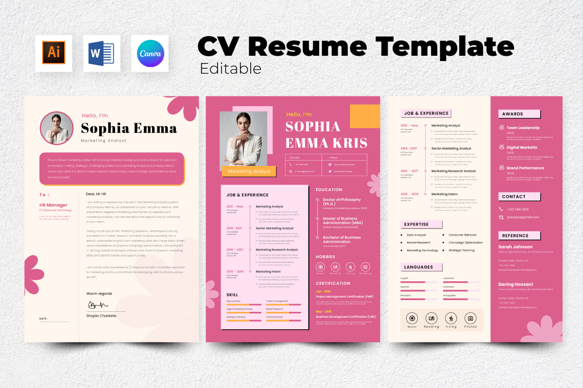 Resume / CV Marketing Analyst V4