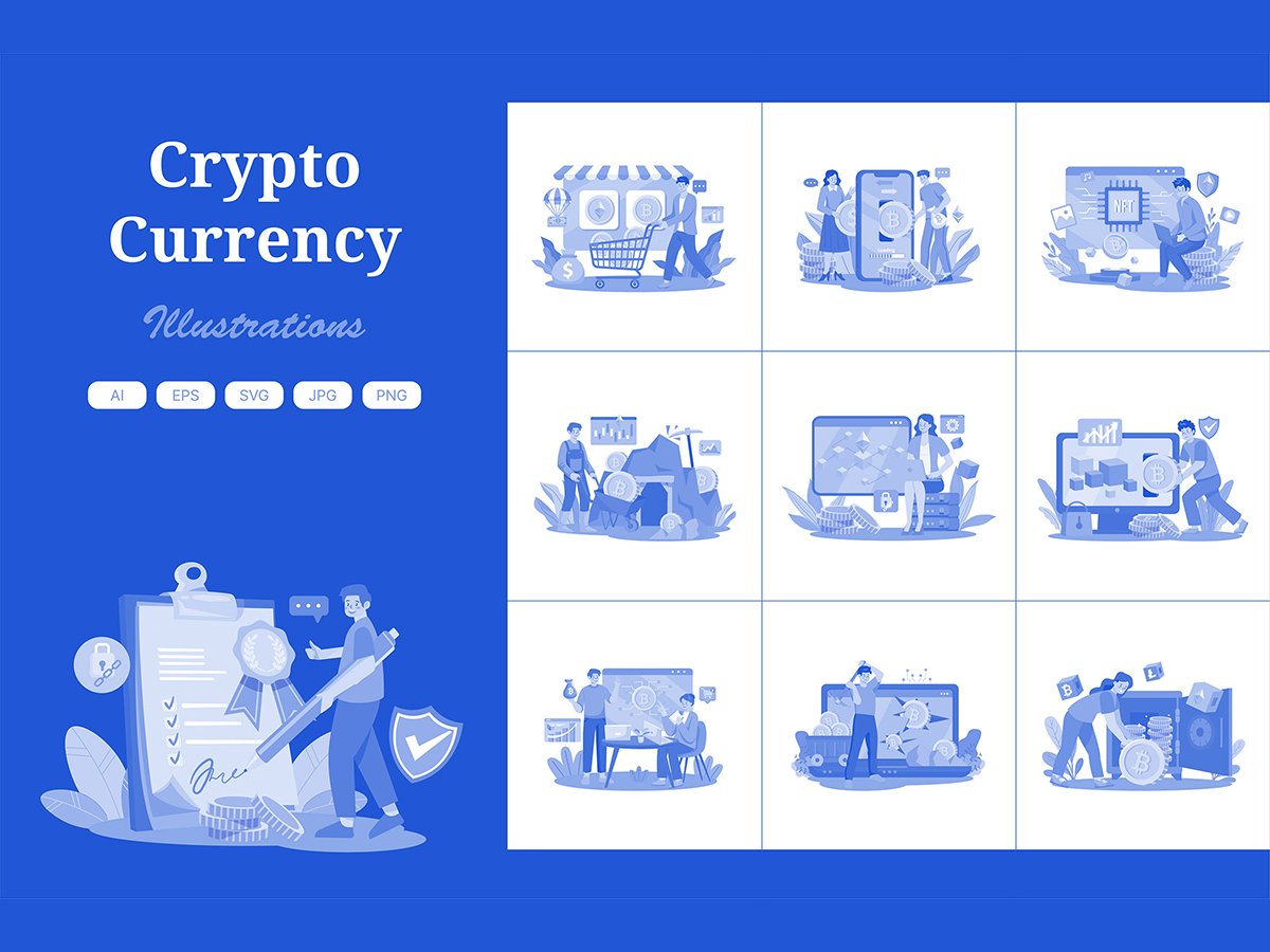 M655_ Cryptocurrency Illustration Pack 1