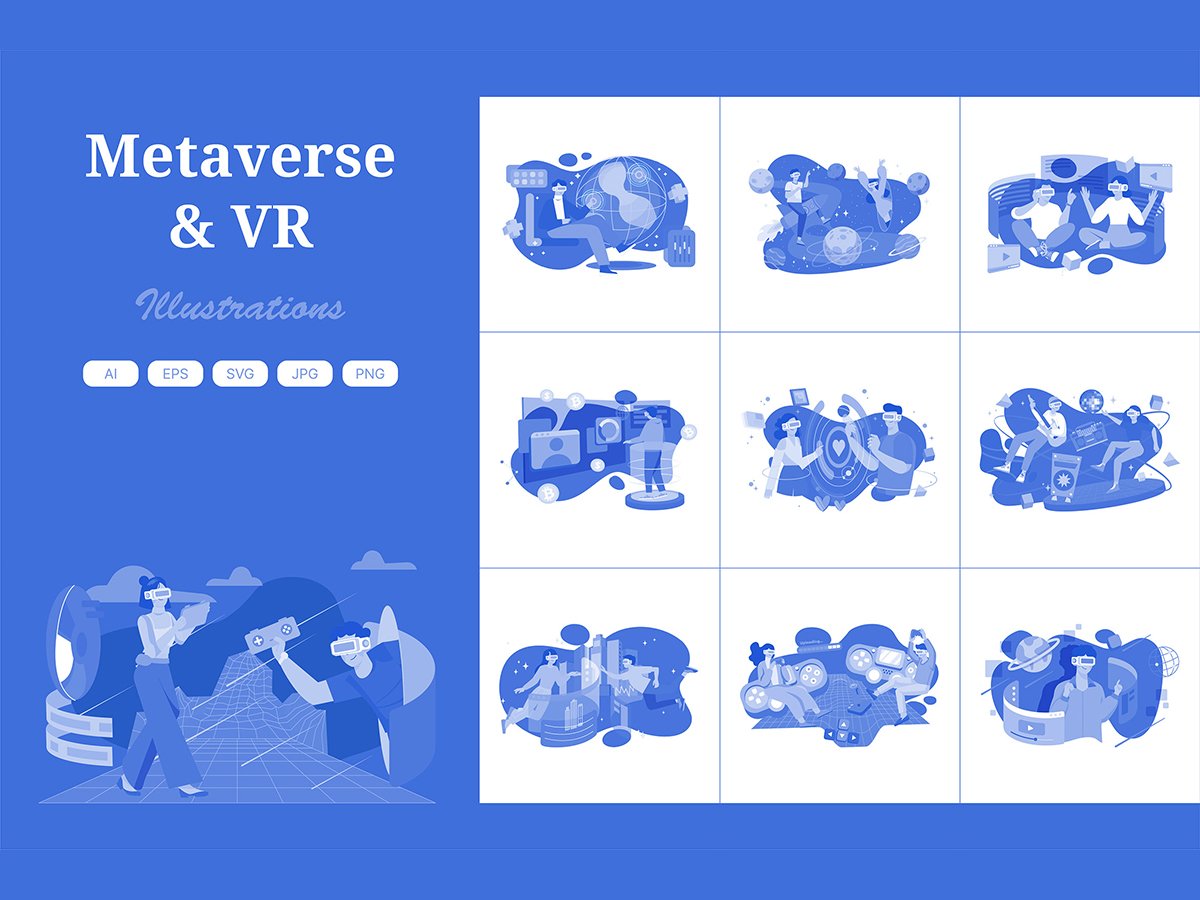 M650_ Metaverse Illustration Pack 1