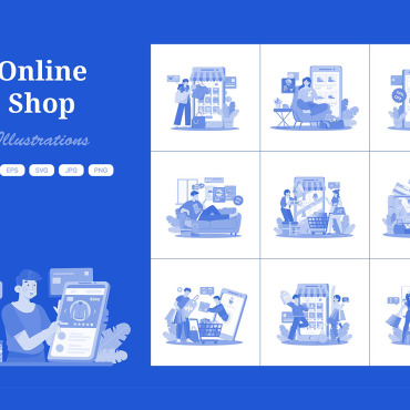 Shopping Online Illustrations Templates 408775